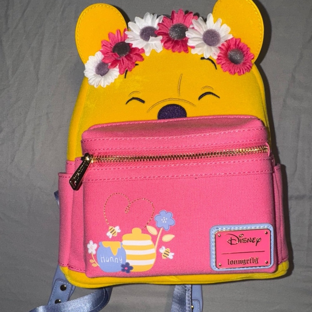 Loungefly Winnie the Pooh Pink and Yellow Backpack